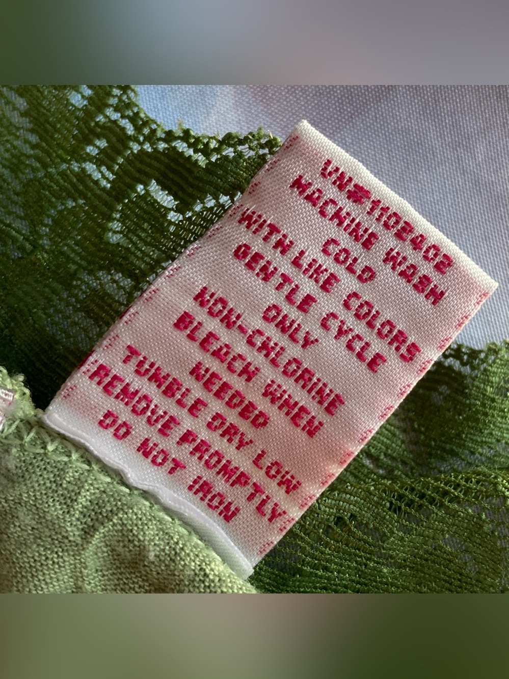 Green Crinkle Lace Trim Fairy Camisole Tank Top with Adjustable Straps | Y2K - Picture 5 of 9
